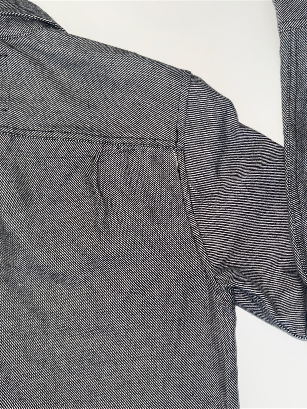 Mutual Weave Striped Grey Button-Up Shirt - Picture 8 of 9